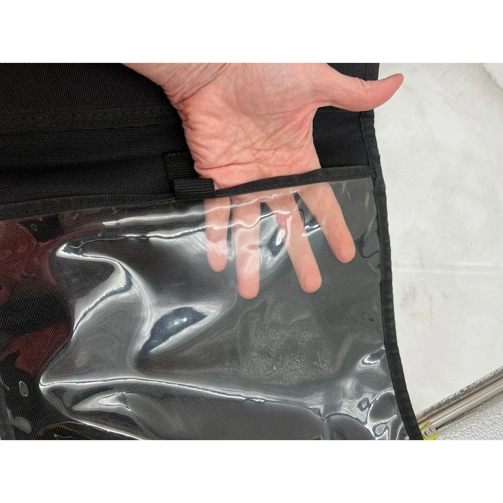 Duluth Trading Co Black Ballistic Nylon Messenger Field Laptop Bag Organizer